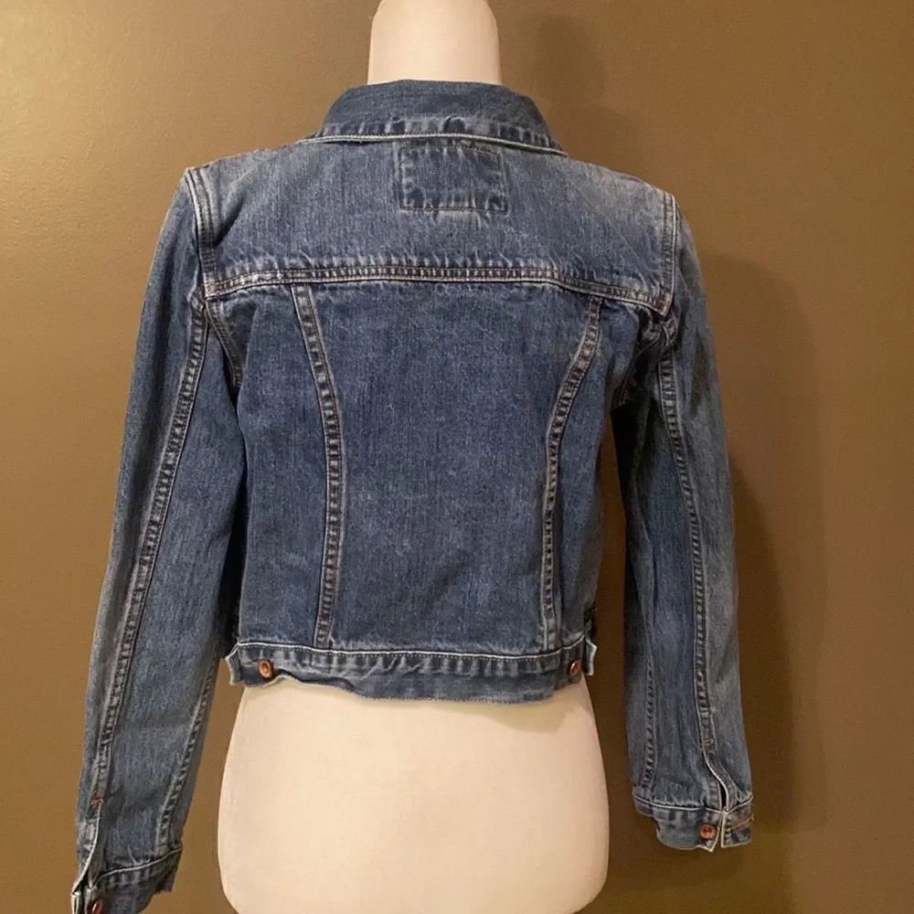 Ralph Lauren Blue Jean Cropped Jacket Girls Size XL